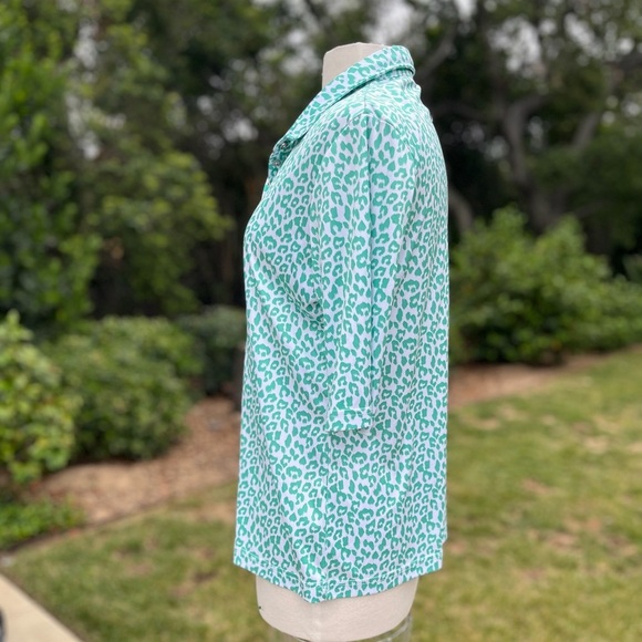 Nivo women's leopard print polo top - size XL - Picture 4 of 6